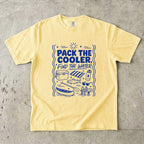 Pack the Cooler Find the Water Beach Vacation Shirt in Butter – flat lay