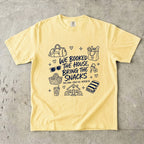 We Booked the House Bring the Snacks Family Getaway Shirt in Butter – flat lay