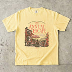 The Annual Escape Girls Trip Shirt in Butter – flat lay