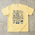 Salt Air Shared Snacks Beach Vacation Shirt in Butter – flat lay