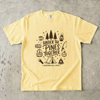 Under the Pines Together Camping Shirt in Butter – flat lay