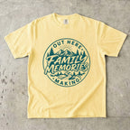 Out Here Making Family Memories Shirt in Butter – flat lay