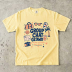 Group Chat Getaway Family Getaway Shirt in Butter – flat lay