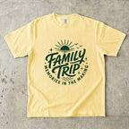 Family Trip Memories in the Making Shirt in Butter – flat lay