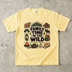 Family Time in the Wild Camping Shirt in Butter – flat lay