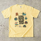 Leave Room for One More Stop Road Trip Shirt in Butter – flat lay