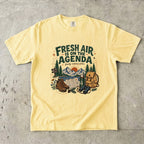 Fresh Air Is on the Agenda Mountain Adventure Shirt in Butter – flat lay