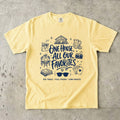 One House All Our Favorites Family Getaway Shirt in Butter – flat lay