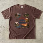 The Scenic Route Was Worth It Road Trip Shirt in Espresso – flat lay