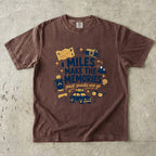 Miles Make the Memories Road Trip Shirt in Espresso – flat lay