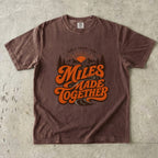 Miles Made Together Road Trip Shirt in Espresso – flat lay