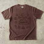 Outside Until Dinner Camping Shirt in Espresso – flat lay