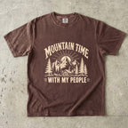Mountain Time With My People Family Trip Shirt in Espresso – flat lay
