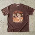 Memories Have Mile Markers Road Trip Shirt in Espresso – flat lay