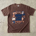 Group Chat Getaway Family Getaway Shirt in Espresso – flat lay