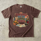 I'd Rather Buy the Plane Tickets Travel Mom Shirt in Espresso – flat lay