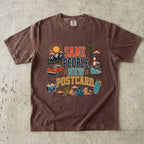 Same People New Postcard Road Trip Shirt in Espresso – flat lay