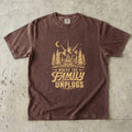 Where the Family Unplugs Cabin Shirt in Espresso – flat lay
