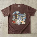 The Best Part Is Who Came with You Beach Vacation Shirt in Espresso – flat lay