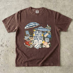 The Best Part Is Who Came with You Beach Vacation Shirt in Espresso – flat lay