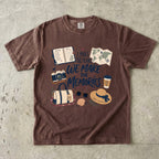 I Make the Plans We Make the Memories Travel Mom Shirt in Espresso – flat lay