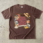 Good Company Great Escape Girls Trip Shirt in Espresso – flat lay