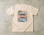 Sunshine Looks Better Shared Beach Vacation Shirt in Ivory – flat lay