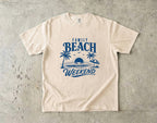 Family Beach Weekend Shirt in Ivory – flat lay