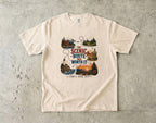 The Scenic Route Was Worth It Road Trip Shirt in Ivory – flat lay