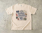 My Favorite Itinerary Is Us Travel Mom Shirt in Ivory – flat lay