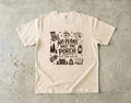 No Plans Past the Porch Cabin Weekend Shirt in Ivory – flat lay