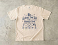 Lake Time Is Family Time Lake Vacation Shirt in Ivory – flat lay
