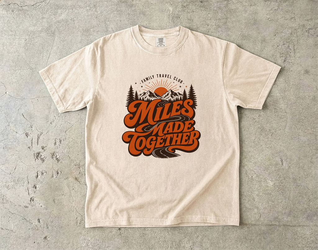 Miles Made Together Road Trip Shirt in Ivory – flat lay