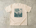 A Little Farther from Home Family Adventure Shirt in Ivory – flat lay