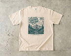 A Little Farther from Home Family Adventure Shirt in Ivory – flat lay