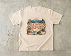 Our Favorite Place Is Together Family Getaway Shirt in Ivory – flat lay