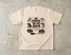 Coffee on the Deck Lake Vacation Shirt in Ivory – flat lay