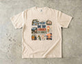 One Trip a Hundred Little Moments Family Travel Shirt in Ivory – flat lay