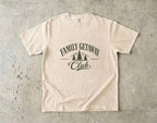Family Getaway Club Vintage Travel Shirt in Ivory – flat lay