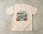 We're Better with a Weekend Bag Road Trip Shirt in Ivory – flat lay