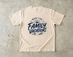 Made for Family Vacations Retro Travel Shirt in Ivory – flat lay