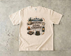 Weekends Are for Going Somewhere Camping Shirt in Ivory – flat lay