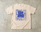Dock Days Dinner Outside Lake Vacation Shirt in Ivory – flat lay