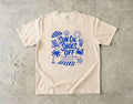 Sun On Shoes Off Beach Vacation Shirt in Ivory – flat lay