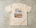 Meet Me Where the Days Feel Longer Beach Vacation Shirt in Ivory – flat lay