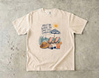 Meet Me Where the Days Feel Longer Beach Vacation Shirt in Ivory – flat lay