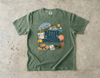 Better Days Together Coastal Vacation Shirt in Moss – flat lay