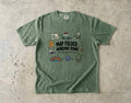 Map Folded Windows Down Road Trip Shirt in Moss – flat lay