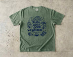 Full House Good Weekend Family Getaway Shirt in Moss – flat lay