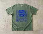 Lake House Lunch Club Lake Vacation Shirt in Moss – flat lay